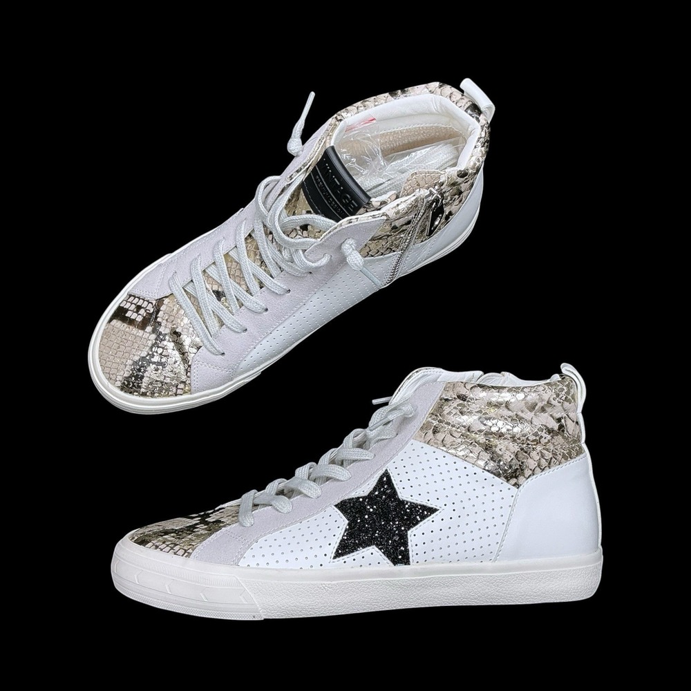 Vintage Havana Sneakers Women Size 11 White Snake Lester Star Hi-Top NWOB